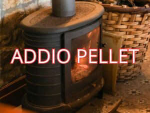 una stufa a pellet