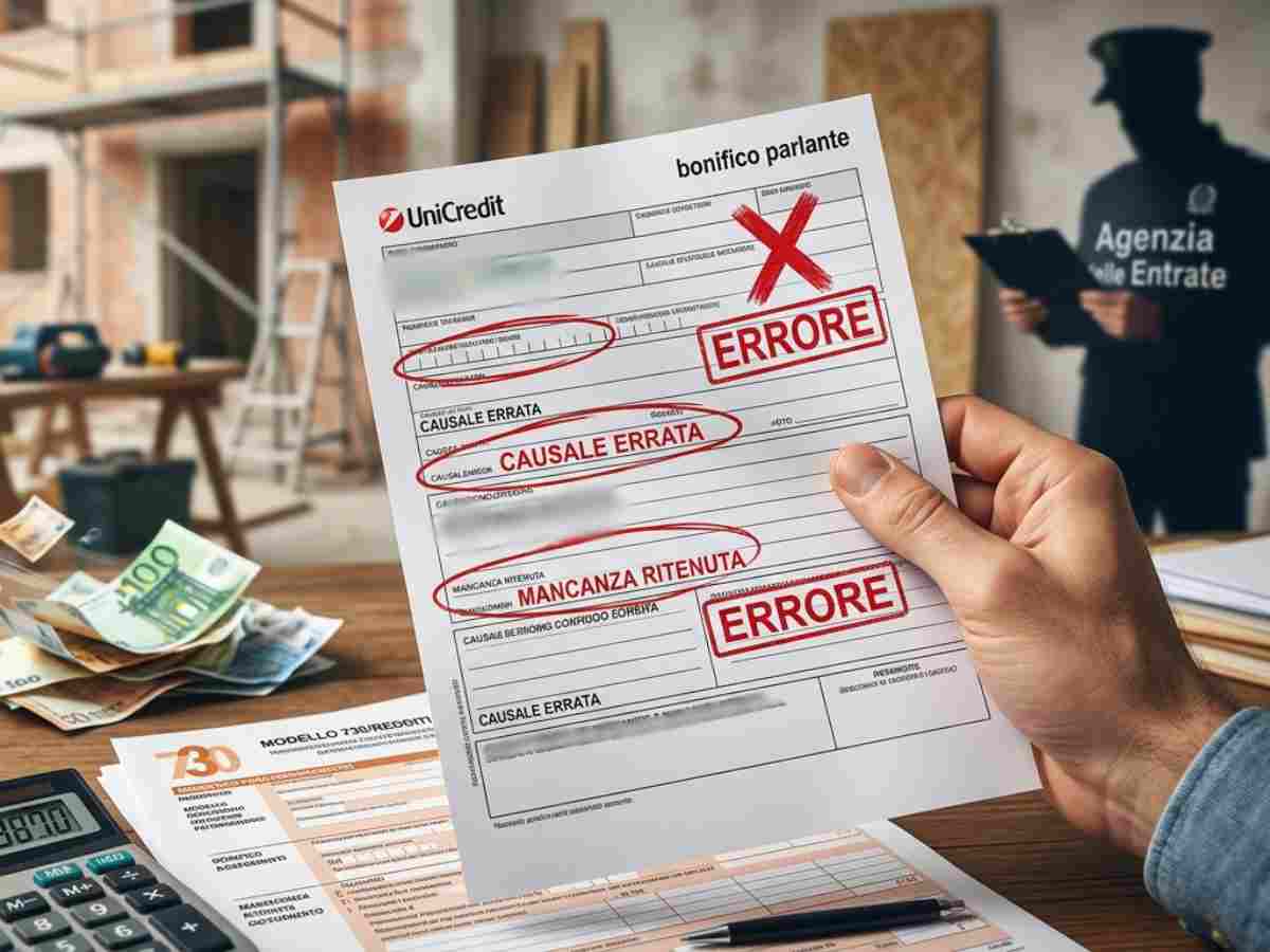 documento con errori cerchiati